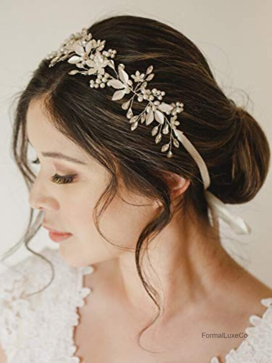 Handmade Rhinestone Pearl Wedding Headpiece Hair Accessory